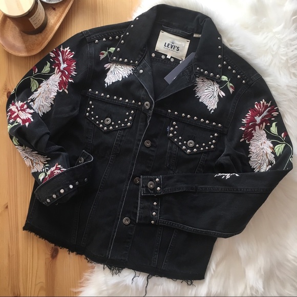 Levi's Jackets & Blazers - Levi’s Made&Crafted Black Embroidered Denim Jacket
